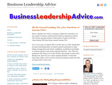Tablet Screenshot of businessleadershipadvice.com